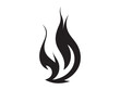 © Jafree - Black silhouette of abstract flames isolated on a white background. Concept of fire illustration, flame design, minimalist style, decorative element
