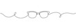 © Sviatlana - Glasses one continuous line. Eyeglasses icon minimalist line. Vector editable illustration