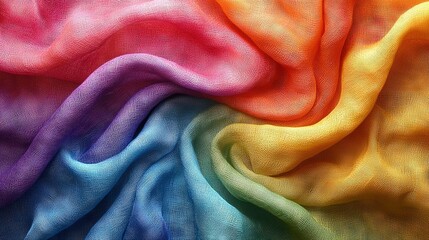 Canvas Print -   A high-resolution image shows a multicolored cloth with significant fabric at its base