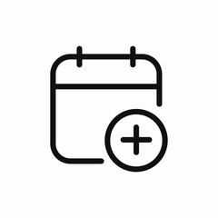 calendar add event plus icon sign vector