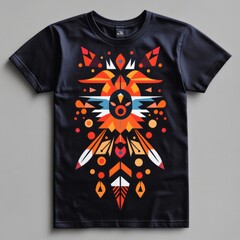 Wall Mural - T-shirt with colorful geometric design and patterns.