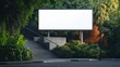 © Tunsale - Empty Billboard in Greenery. AI generated illustration.