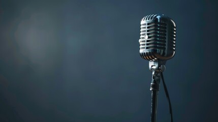 microphone flying for professional singing isolated object