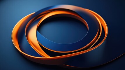 Sticker - Abstract Blue and Orange Circular Design