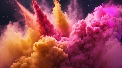 Sticker - Colorful Smoke Explosion