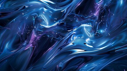 Poster - Abstract Blue Liquid Swirl Background Texture