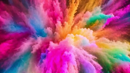 Wall Mural - Colorful Explosion of Powder