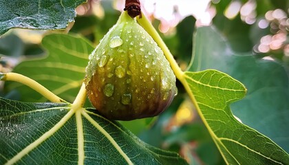 A single fig on a branch