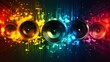 © Ziyan - abstract music background with speakers
