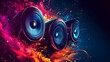 © Ziyan - abstract music background with speakers