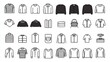 © Igor - Set of black-and-white men's shirts and sweaters on white background