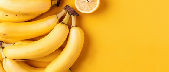 Wall Mural - Fresh organic ripe banana fruits. Fresh banana fruits.