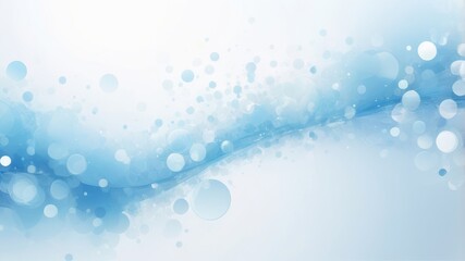 Wall Mural - Abstract illustration. Multi-layered pastel blue bokeh.