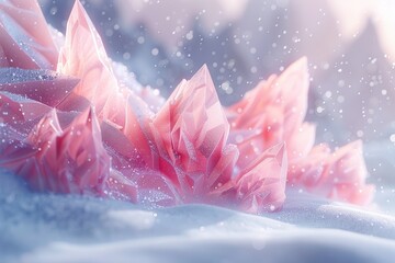 Poster - Crystals in a Snowy Wonderland