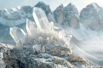 Wall Mural - Crystal Mountain Peak