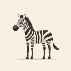 Canvas Print - Vector Illustration of a Stylized Zebra Design