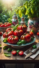 Wall Mural - Tomatenernte