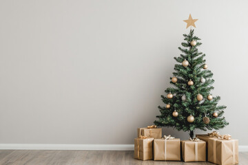 The cozy, seasonal decor emphasizes the comfort and joy of a zero-waste celebration with christmas tree