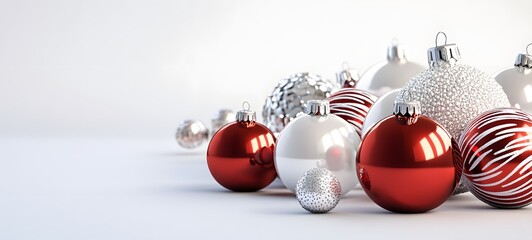 8. **A 3D representation of an elegant, shiny 2025 display with festive accents, isolated on a crisp white background