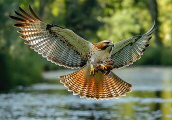 Sticker - Red-tailed Hawk in Flight