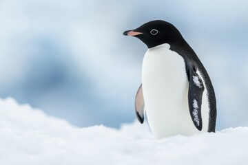 Poster - Adelie Penguin Standing in the Snow