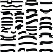 © Jihad - Banner ribbon set silhouette vector black shape
