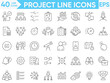 © Arslan - Project line icons vector and illustration set
