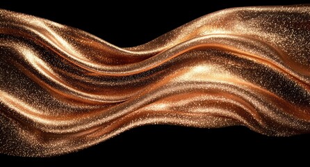 Canvas Print - Shimmering golden waves of light