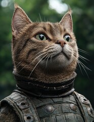 Sticker - Rugged cat in tactical gear