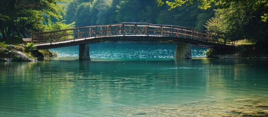 Wall Mural - Lake Bridge Invites For A Swim