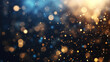 © Dilruba - Gold and Dark Blue Fireworks with Bokeh for New Year's Eve Celebration