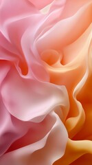 Canvas Print - Flowing pink and orange fabric abstract