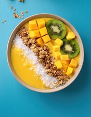 Wall Mural - Mango & Kiwi Smoothie Bowl