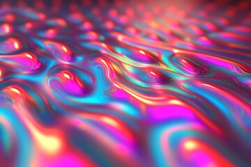 Wall Mural - Abstract Holographic Background with Neon Colors  Rainbow Gradient Texture