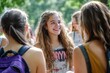 © kitipol - A group of freshmen attending a campus welcome event, meeting new friends and getting involved in student organizations