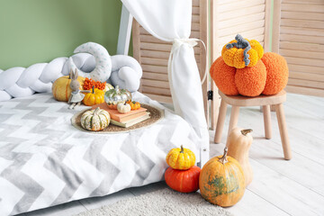 Sticker - Stool with pumpkins in children's bedroom