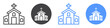 © Krrish - Church icon flat line symbol set.