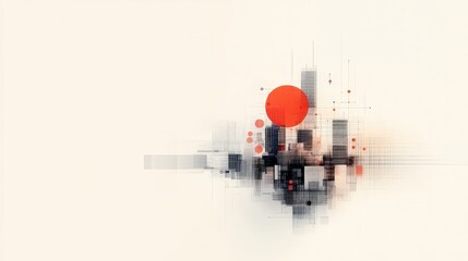 Wall Mural - a glimpse into the future: an abstract representation of a vibrant futuristic city experience