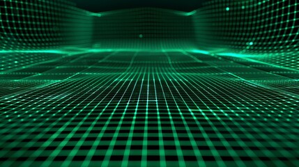 Abstract Green Grid Network, Digital, Abstract, Technology