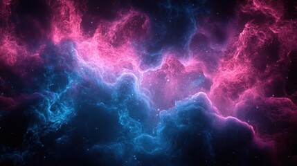 Wall Mural - A captivating night scene from outer space, featuring a vibrant mix of nebula colors.