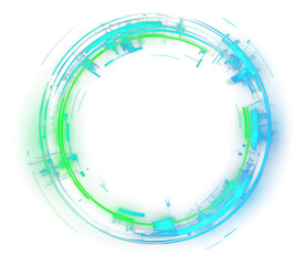 Canvas Print - png circle abstract shape light technology night.