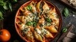 © matoya - Spinach and Ricotta Stuffed Shells in Tomato Sauce