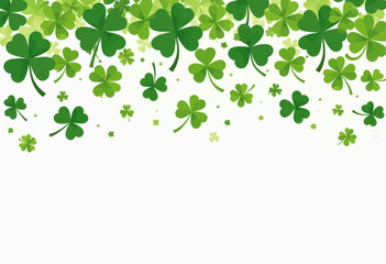 Green Shamrock Pattern Background  
