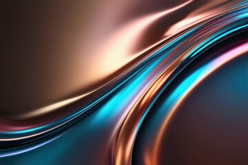 4K Futuristic Fluid Metal Gradient Background with Vibrant Smooth Textures