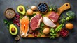 © matoya - Healthy Foods on a Wooden Cutting Board
