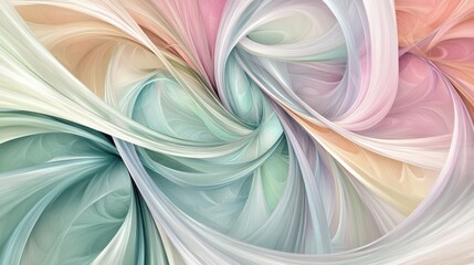 Abstract swirl of pastel colors in a digital art style.