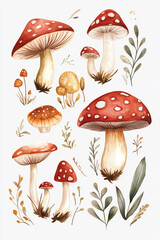 cute mushroom set