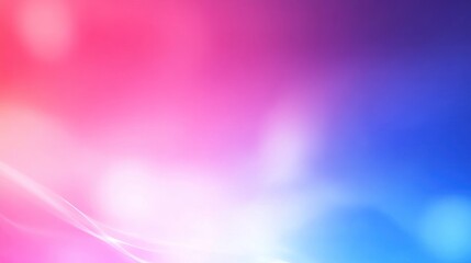 Abstract blurred pink and blue background with soft glow and white streaks.