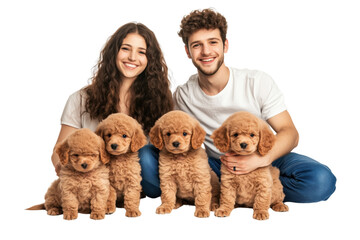 free photo couple with their dog transparent background