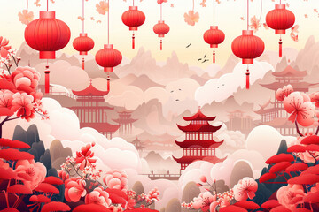 Chinese New Year Illustration Background